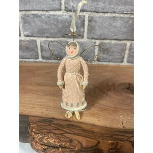 Hallmark Keepsake 2002 Winter Angel Christmas Ornament Vintage Multicolor